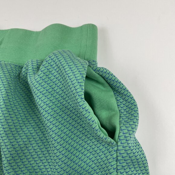 Nike Phoenix Sweat Shorts Women’s L Green High Elastic Waist Logo Print - Picture 10 of 11